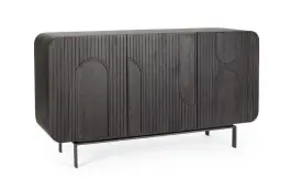 Aparador Orissa negro 3 puertas - Bizzotto