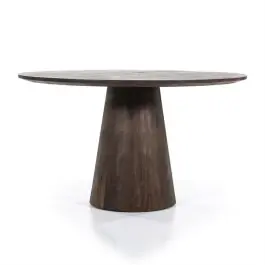 Mesa Comedor Redonda Aron Marrón 130cm - Eleonora