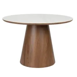 Mesa Comedor Redonda Almira Nogal - White Label Living