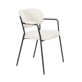 Silla Jolien Negro Bouclé - White Label Living