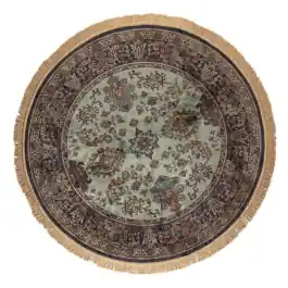 Alfombra Redonda Raz Verde - White Label Living