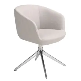 Silla Giratoria Tela Gris Claro - Angel Cerdá