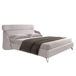 Cama madera pino y tela gris 180x200 cm - Angel Cerdá
