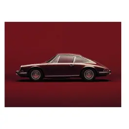 Cuadro Porsche Vintage Rojo - Urban Cotton