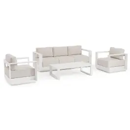 Set Exterior Moses Blanco 4 Piezas - Bizzotto