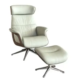 Sillón Relax Clement Piel Blanco - Flexlux
