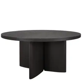 Mesa comedor redonda San José Negra-marrón