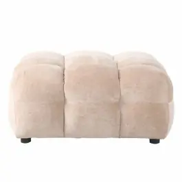 Reposapiés Hackman Terciopelo Beige - Dutchbone