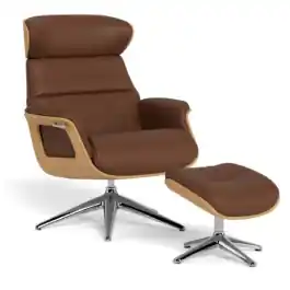 Sillón Relax Clement Piel Marrón - Flexlux