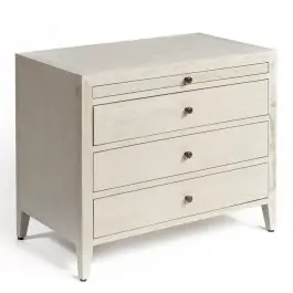 Cómoda Mario blanco grisaceo bandeja - Crisal Decoracion