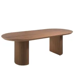 Mesa Comedor Ovalada Nogal - Angel Cerdá