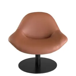 Sillón giratorio polipiel marrón - Angel Cerdá
