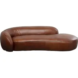 Chaise Longue Wonder Piel Marrón 250cm - Kare Design