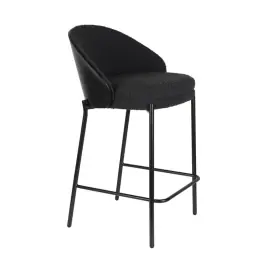 Taburete Rodin Bouclé Negro - Dutchbone