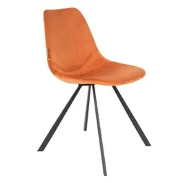 Silla Franky Velvet Orange EXPO - Dutchbone