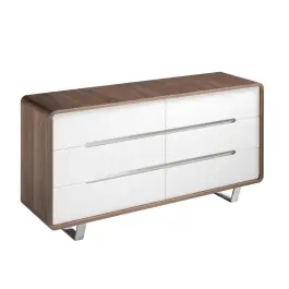 Cómoda Madera Blanca Nogal - Angel Cerdá