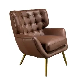Sillón Chester Piel Marrón Oscuro - Angel Cerdá