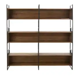 Estantería Madera Reciclada Negro / Natural - J-Line