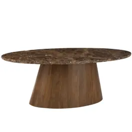 Mesa de Comedor Ovalada Madera de Mango - J-Line