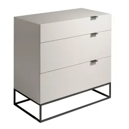 Cómoda Madera Gris y Acero - Angel Cerdá