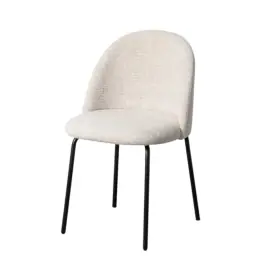 Silla Crema Tejido Metal Contract - Ixia
