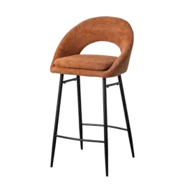 Taburete Cocina Naranja Tejido Metal - Ixia