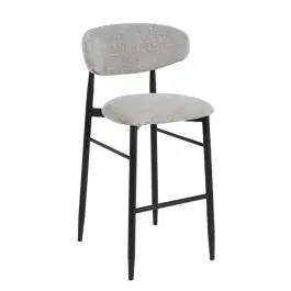 Taburete Bar Gris Tejido Metal - Ixia