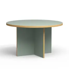 Mesa Comedor Redonda Verde Pálido - HKLiving