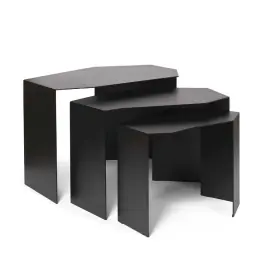 Mesas Centro Shard Cluster Negras (Set 3) - Ferm Living