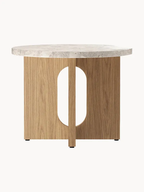 Mesa auxiliar redonda con tablero de arenisca Ibiza - Audo Copenhagen