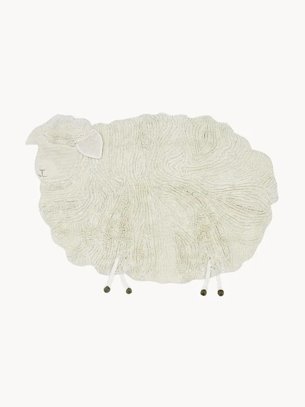 Alfombra infantil de lana en relieve Sheep, lavable - Lorena Canals