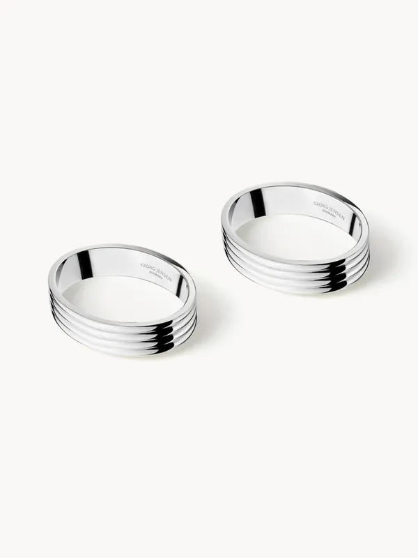 Anillos para servilletas de acero inoxidable Bernadotte, set de 2 - GEORG JENSEN