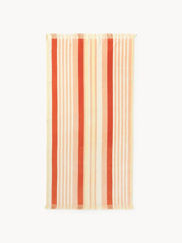 Toalla de playa con borde de flecos Miri - Westwing Collection
