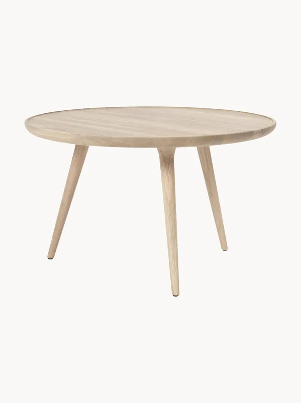 Mesa de centro redonda artesanal de madera de roble Accent - Mater