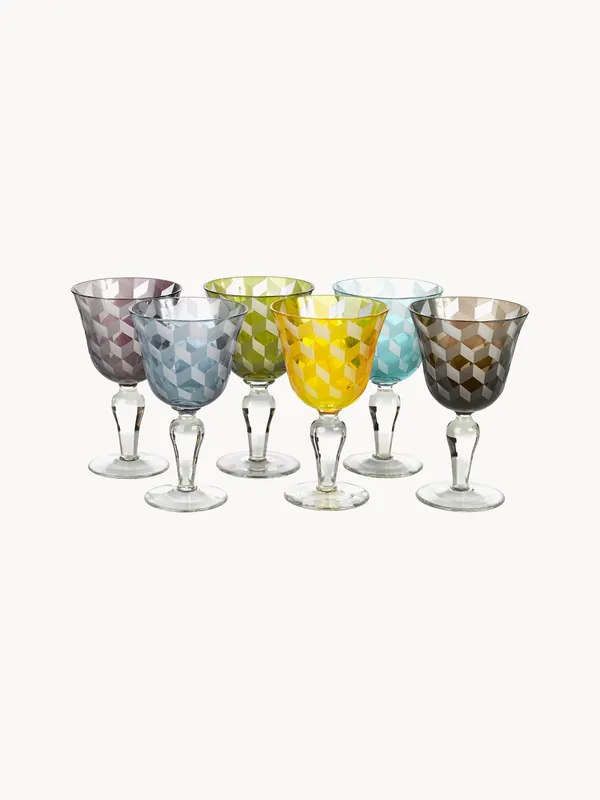 Copas de vino Blocks, set de 6 - POLSPOTTEN