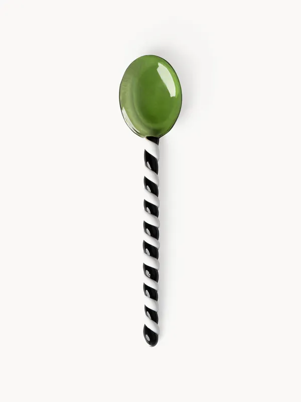 Cucharas de vidrio artesanales de vidrio borosilicato Duet, set de 4 - &klevering