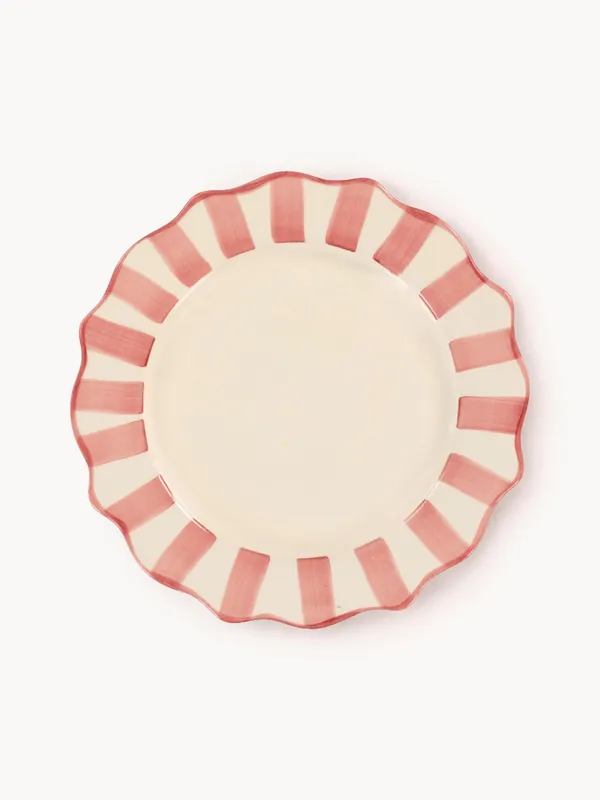 Plato llano artesanal Scalloped - Anna + Nina