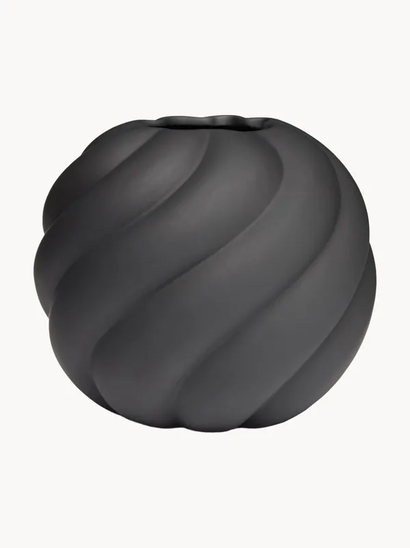 Jarrón de cerámica pintado a mano Twist Ball, 20 cm - Cooee Design