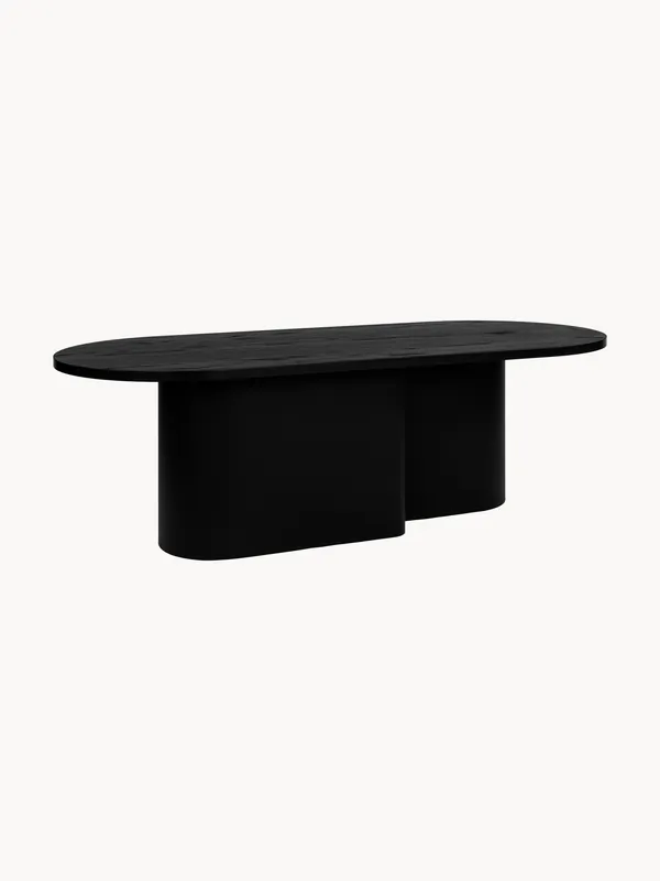Mesa de centro ovalada de madera Looi - Noo.ma