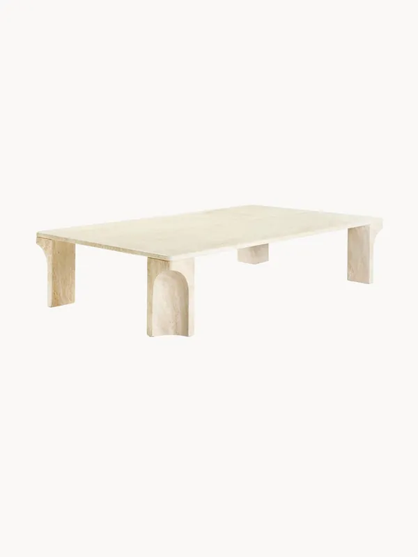 Mesa de centro de travertino Doric, An 140 cm - GUBI