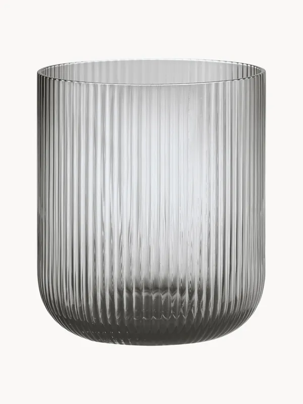 Portavelas de vidrio con relieves Ven, 16 cm - blomus