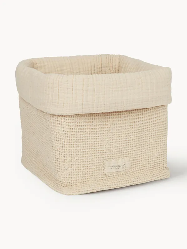 Cesta de almacenaje infantil de algodón orgánico Wabi Sabi - Nobodinoz
