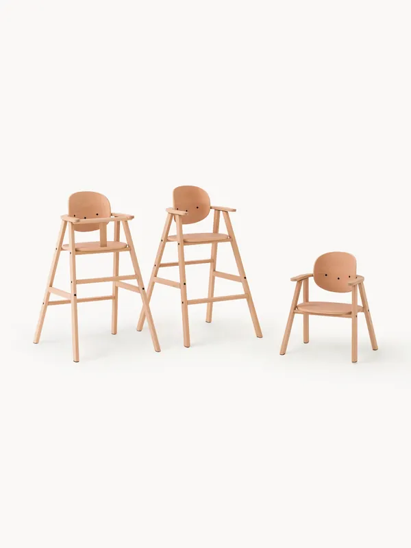 Silla infantil de madera de haya 3in1 Growing Green - Nobodinoz