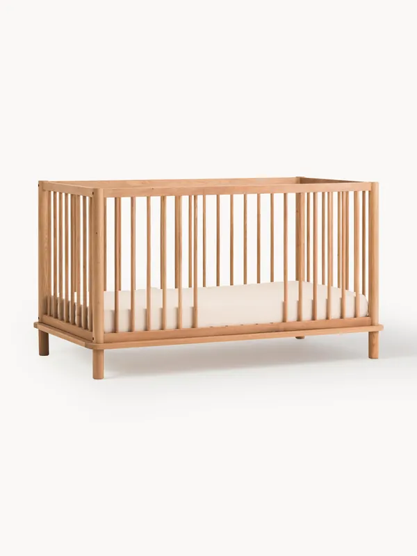 Cuna cama infantil extensible de madera de roble Latitude, 70 x 140 cm - Nobodinoz