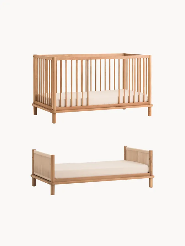 Cuna cama infantil extensible de madera de roble Latitude, 70 x 140 cm - Nobodinoz