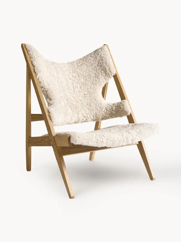 Sillón lounge de cuero de oveja Knitting - Audo Copenhagen