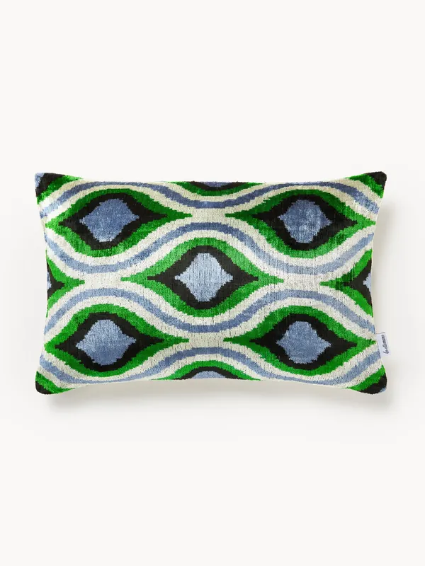 Funda de cojín de terciopelo con estampado abstracto Velvety - Les Ottomans