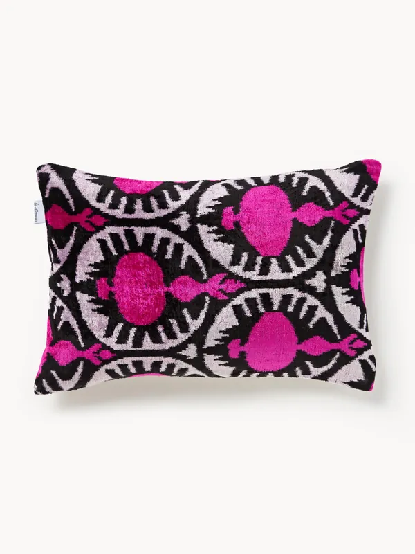 Funda de cojín de terciopelo con estampado abstracto Velvety - Les Ottomans