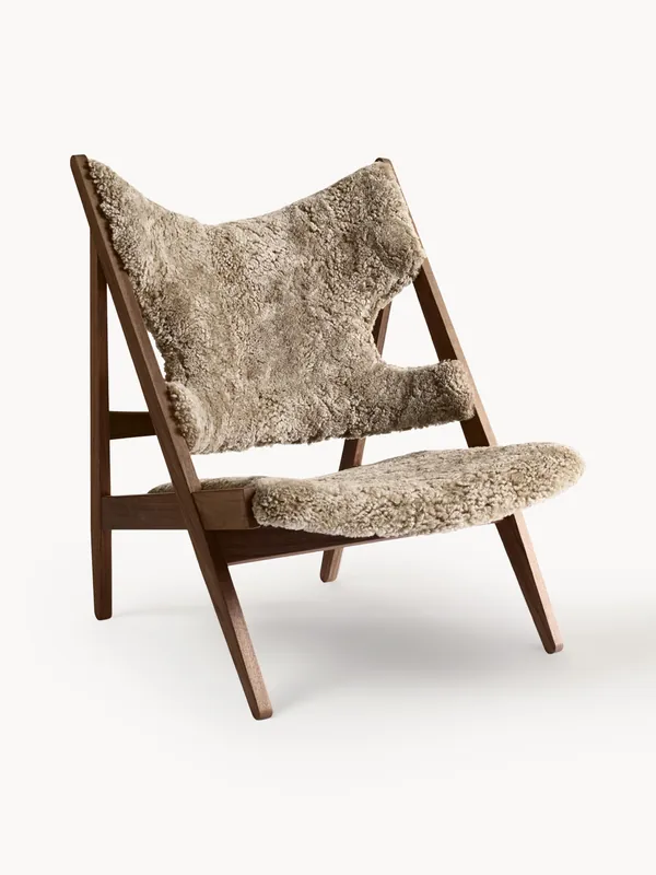 Sillón lounge de cuero de oveja Knitting - Audo Copenhagen