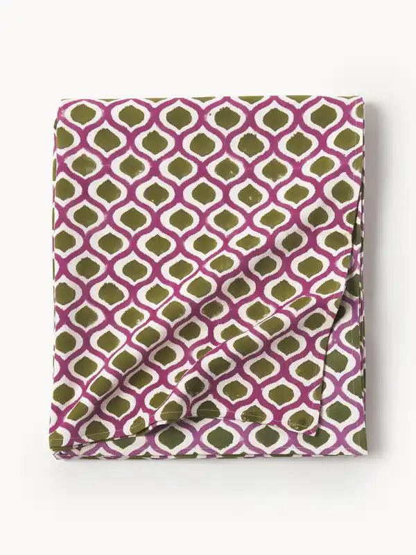 Mantel individual pintado a mano de algodón Azra - Les Ottomans